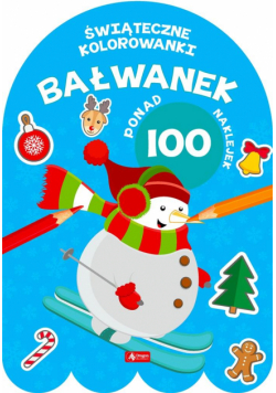 Bałwanek. Kolorowanka z naklejkami