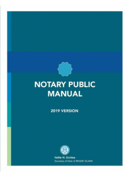 Rhode Island Notary Public Manual