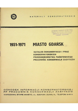 Miasto Gdańsk 1951 - 1971