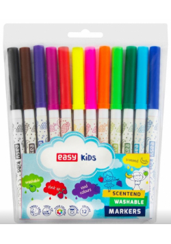 Pisaki spiralne zapachowe 12 kolorów EASY