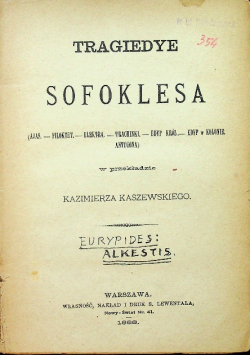 Tragiedye Sofoklesa 1888 r.