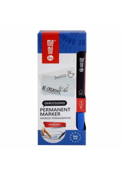 Marker permanentny 0,3mm niebieski (10szt) MemoBe
