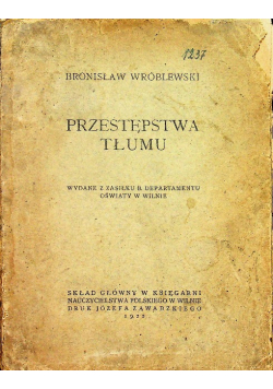 Przestępstwa tłumu 1922 r.