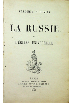 La Russie et L'eglise Universelle 1889 r.