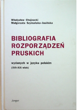 Bibliografia rozporządzeń pruskich