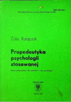 Propedeutyka psychologii stosowanej