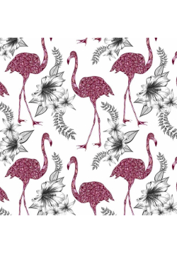 Karnet Swarovski kwadrat CL0405 Etniczne flamingi