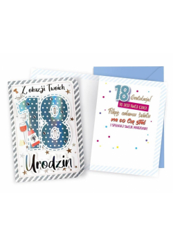 Karnet B6 Urodziny 18
