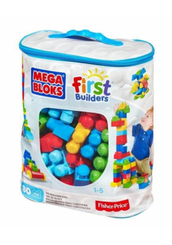 Mega Bloks Klocki w torbie 80 el. niebieskie