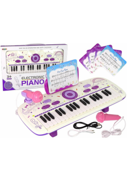 Pianino elektryczne różowe USB MP3