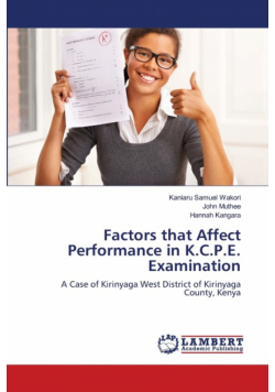 Factors that Affect Performance in K.C.P.E. Examination