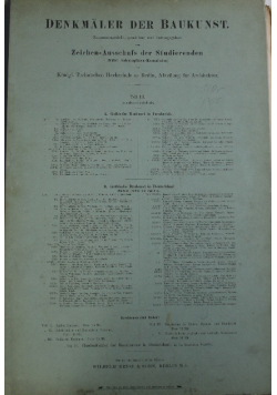 Denkmaler der Baukunst Teil III 1890 r
