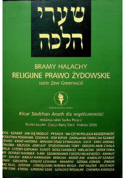 Bramy Halachy Religijne prawo żydowskie