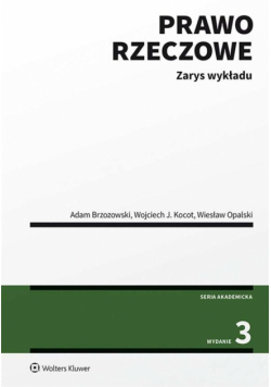 Prawo rzeczowe. Zarys wykładu wyd.3