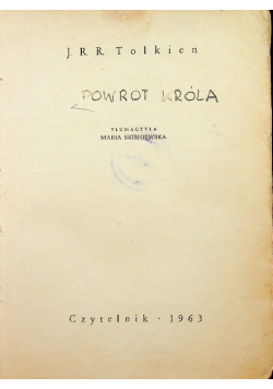 Powrót króla wydanie I