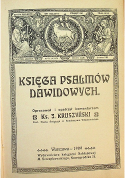 Księga Psalmów Dawidowych 1909 r.
