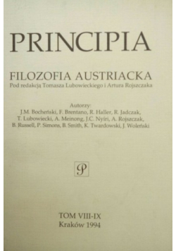 Principia Filozofia Austriacka t:VIII-IX