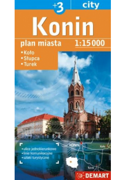 Plan miasta Konin +3 1:15 000