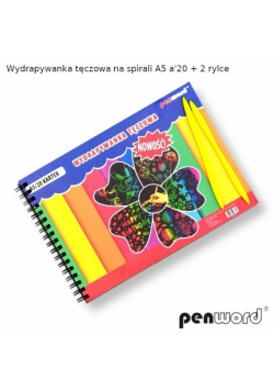 Wydrapywanka tęczowa A5 na spirali