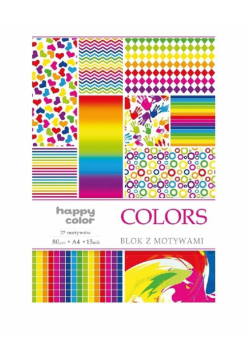 Blok A4/10 z motywami Colors 80g HAPPY COLOR