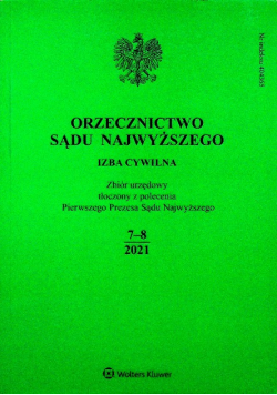Orzecznictwo Sądu Najwyższego Izba Cywilna