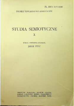 Studia Semiotyczne II