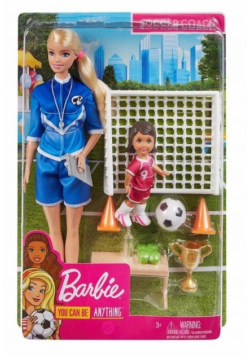 Barbie Zestaw Trenerka piłki nożnej GLM47
