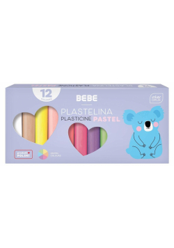 Plastelina 12 kolorów BB Pastel