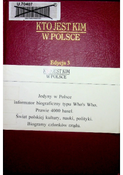 Kto jest kim w Polsce  Edycja 3