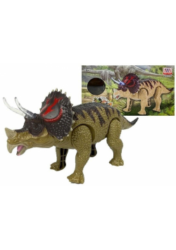 Dinozaur Triceratops zielony
