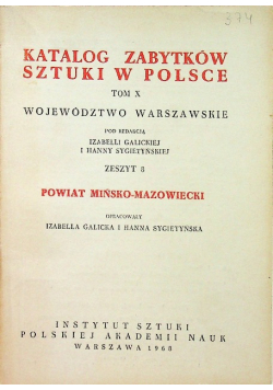 Katalog zabytków sztuki w Polsce tom X zeszyt 8