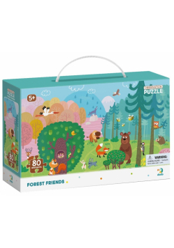 Puzzle obserwacyjne 80 Leśni przyjaciele