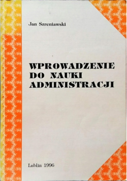 Wprowadzenie do nauki administracji