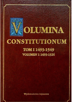 Volumina Constitutionum tom 1 1493 - 1549