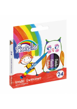 Kredki świecowe 24 kolory FIORELLO