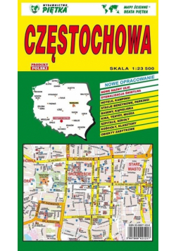 Częstochowa 1:23 500 plan miasta PIĘTKA