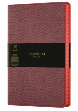 Notatnik 13x21cm kratka Castelli Harris Red