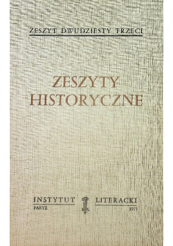 Zeszyty historyczne zeszyt 23