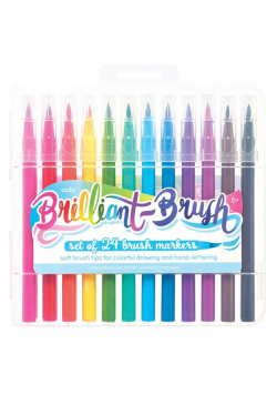 Flamastry pędzelkowe Brilliant Brush 24 kolory