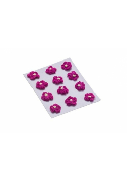 Kwiatki dekoracyjne 18mm ciemny różowy 12szt