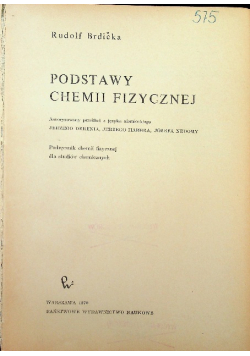 Podstawy chemii fizycznej