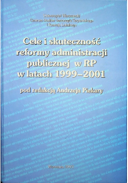 Cele i skuteczność reformy administracji