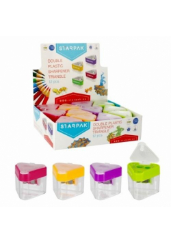 Temperówka plastikowa podwójna trójkąt (12szt)
