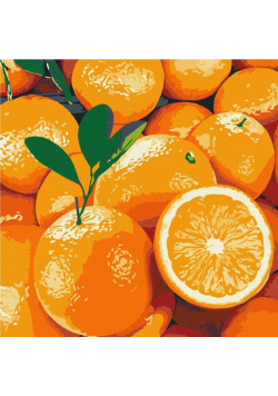 Malowanie po numerach - Soczysta pomarańcza 25x25