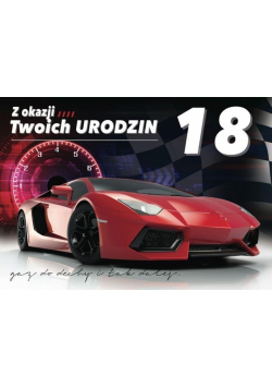 Karnet B6 3DV-196 Urodziny 18