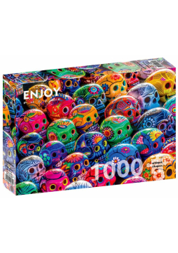 Puzzle 1000 Kolorowe czaszki