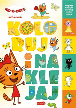 Kot-o-ciaki. Koloruj i naklejaj