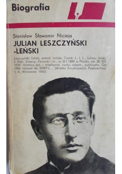 Julian Leszczyński - Leński Biografia