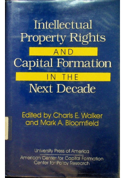 Intellectual property rights and capital formation in the next decade