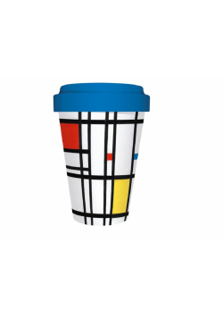 Kubek bambusowy Composition Yellow, Blue and Red